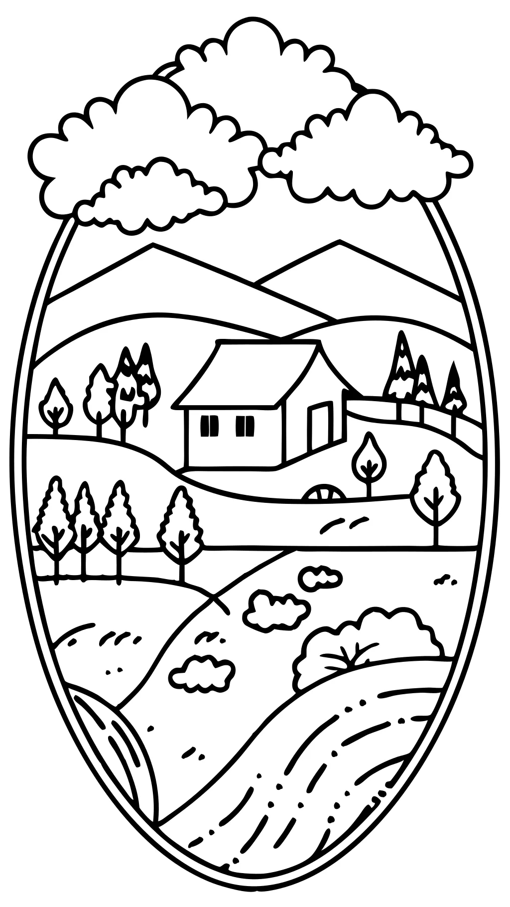 scenery coloring pages